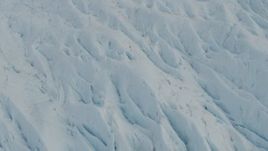 4K aerial stock footage flying low over surface of a glacier, Prince William Sound, Alaska Aerial Stock Footage | AK0001_0444