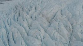 4K aerial stock footage flying over the surface of a glacier, Prince William Sound, Alaska Aerial Stock Footage | AK0001_0447
