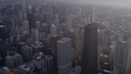 4.8K aerial stock footage of Downtown skyscrapers and John Hancock Center, Downtown Chicago, Illinois Aerial Stock Footage | AX0001_132
