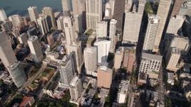 4.8K aerial stock footage tilt to reveal John Hancock Center and Lake Michigan, Downtown Chicago, Illinois Aerial Stock Footage | AX0002_013