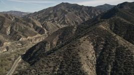 5K aerial stock footage fly over ridges in the San Gabriel Mountains of California Aerial Stock Footage | AX0005_017