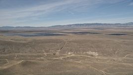 5K aerial stock footage orbit Antelope Valley Desert Solar Array in California Aerial Stock Footage | AX0005_072