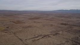 5K aerial stock footage of VFX Background Plate of open desert in Antelope Valley, California Aerial Stock Footage | AX0006_103