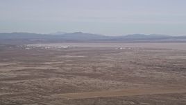 5K aerial stock footage of Edwards Air Force Base and Rogers Dry Lake in the Mojave Desert, California Aerial Stock Footage | AX0006_108