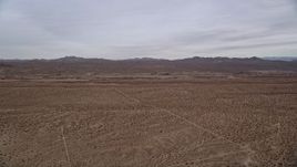 5K aerial stock footage of Mojave Desert VFX Plate of desert background in Mojave Desert, California Aerial Stock Footage | AX0006_160