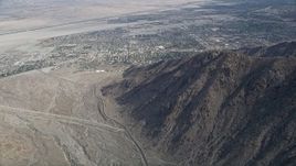 5K aerial stock footage tilt from Tram Way to reveal North Palm Springs, California Aerial Stock Footage | AX0010_126