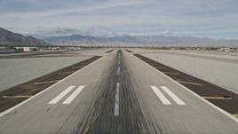 5K aerial stock footage of ascending from the runway at Palm Springs International Airport, California Aerial Stock Footage | AX0010_146