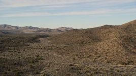 5K aerial stock footage fly by Joshua Trees, Joshua Tree National Park, California Aerial Stock Footage | AX0011_027