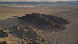 5K aerial stock footage fly over desert mountains, Mojave Desert, California, sunset Aerial Stock Footage | AX0012_049