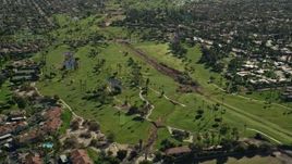 5K aerial stock footage approach golf course, West Palm Springs, California Aerial Stock Footage | AX0013_041