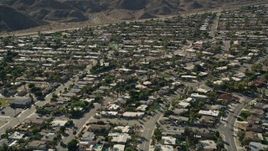 5K aerial stock footage fly over residential neighborhood, Cathedral City, California Aerial Stock Footage | AX0013_057E