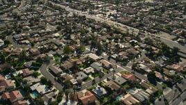 5K aerial stock footage fly over residential neighborhoods, Palm Desert, California Aerial Stock Footage | AX0013_072