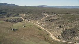 5K aerial stock footage approach rural homes in Mountain Center, California Aerial Stock Footage | AX0014_017