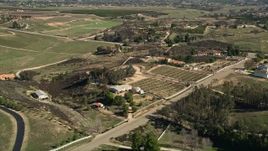 5K aerial stock footage fly over rural homes, Temecula, California Aerial Stock Footage | AX0014_057