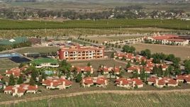 5K aerial stock footage of South Coast Winery Resort and Spa in Temecula, California Aerial Stock Footage | AX0014_059