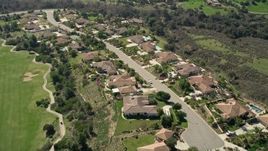 5K aerial stock footage fly over small residential neighborhood, Fallbrook, California Aerial Stock Footage | AX0015_027