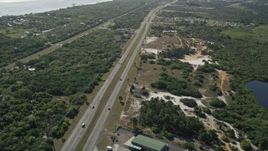 5K aerial stock footage flyby State Route 5 through Fort Pierce, Florida Aerial Stock Footage | AX0018_098