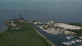 5K aerial stock footage of flying by Homestead Bayfront Park, Homestead, Florida Aerial Stock Footage | AX0025_018E