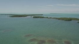 5K aerial stock footage of flying by coastal mangroves, Key Largo, Florida Aerial Stock Footage | AX0025_072