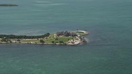 5K aerial stock footage of approaching mansion on Long Point Key, Marathon, Florida Aerial Stock Footage | AX0025_157