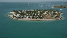 5K aerial stock footage of homes on Sunset Key near Key West, Florida Aerial Stock Footage | AX0026_100