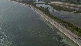 5K aerial stock footage of flying by South Roosevelt Boulevard, Key West, Florida Aerial Stock Footage | AX0027_004