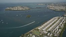 5K aerial stock footage of flying over Trumbo Point, approaching Sigsbee Park, Key West, Florida Aerial Stock Footage | AX0027_024