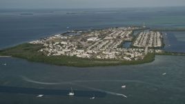 5K aerial stock footage of flying by Sigsbee Park, Key West, Florida Aerial Stock Footage | AX0027_026