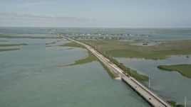 5K aerial stock footage of following Overseas Highway, Saddlebunch Keys, Florida Aerial Stock Footage | AX0027_047
