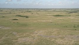 5K aerial stock footage of a view of marshland, Florida Everglades, Florida Aerial Stock Footage | AX0030_035