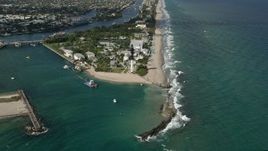 5K aerial stock footage of flying by Hillsboro Inlet Light, Hillsboro Beach, Florida Aerial Stock Footage | AX0031_182