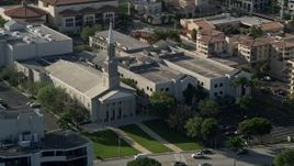 5K aerial stock footage of flying by the First Baptist Church Palm Beach, West Palm Beach, Florida Aerial Stock Footage | AX0032_092