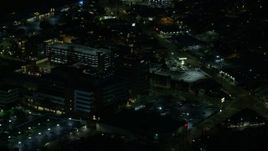 7.6K aerial stock footage of a close-up view of buildings at Children's Hospital Los Angeles in Hollywood, California Aerial Stock Footage | AX0156_020