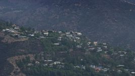 7.6K aerial stock footage of hillside homes in the Santa Monica Mountains, Pacific Palisades, California Aerial Stock Footage | AX0157_015