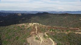 7.6K aerial stock footage flying over the Santa Monica Mountains in California Aerial Stock Footage | AX0157_018E