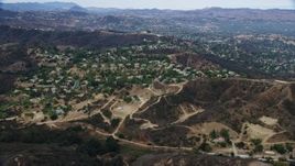 7.6K aerial stock footage of a small neighborhood in the hills of Topanga, California Aerial Stock Footage | AX0157_020E