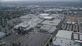 7.6K aerial stock footage orbiting near the Northridge Shopping Mall in Northridge, California Aerial Stock Footage | AX0157_061E