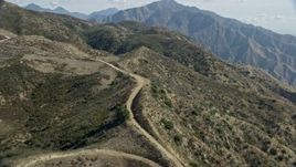 7.6K aerial stock footage flying over canyon trails, Sunland-Tujunga, California Aerial Stock Footage | AX0159_058