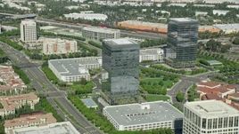 7.6K aerial stock footage office buildings at Irvine Spectrum Center Office Buildings, Irvine, California Aerial Stock Footage | AX0159_171