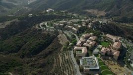 7.6K aerial stock footage of Soka University of America in the hills of Aliso Viejo, California Aerial Stock Footage | AX0159_181