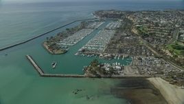 7.6K aerial stock footage of Dana Point Harbor and seaside neighborhoods in Dana Point, California Aerial Stock Footage | AX0159_188E