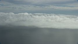 7.6K aerial stock footage of clouds over the Pacific Ocean in Southern California Aerial Stock Footage | AX0159_243
