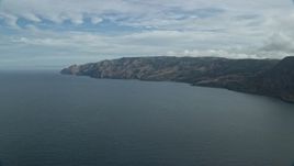 7.6K aerial stock footage of the coast of Santa Catalina Island, California Aerial Stock Footage | AX0160_021