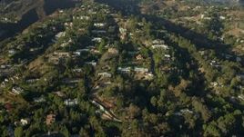 7.6K aerial stock footage of spacious hillside mansions in Beverly Hills, California Aerial Stock Footage | AX0161_099