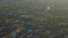 7.6K aerial stock footage of the Harvard Westlake School in Beverly Glen, Los Angeles, California Aerial Stock Footage | AX0161_101