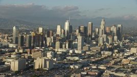 7.6K aerial stock footage of the west side of Downtown Los Angeles, California Aerial Stock Footage | AX0162_032