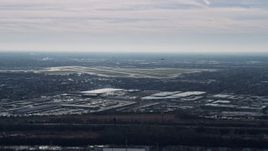 4K aerial stock footage of the Chicago Midway International Airport, Illinois Aerial Stock Footage | AX0165_0013