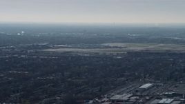 4K aerial stock footage of terminals at the Chicago Midway International Airport, Illinois Aerial Stock Footage | AX0165_0014