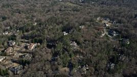 6.7K aerial stock footage tilt from upscale homes to reveal Buckhead in the background, Atlanta, Georgia Aerial Stock Footage | AX0171_0018