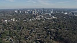 6.7K aerial stock footage fly over upscale homes toward Buckhead, Atlanta, Georgia Aerial Stock Footage | AX0171_0020